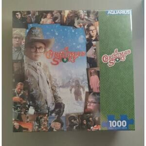 New A Christmas Story Jigsaw Puzzle 1000 Pieces Aquarius 20” x 28” Easy Framing